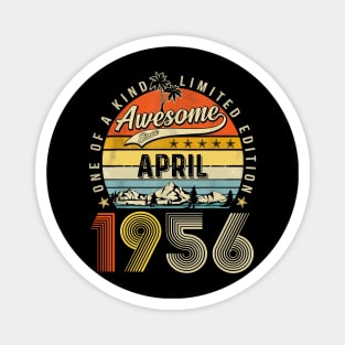 Awesome Since April 1956 Vintage 67th Birthday Magnet